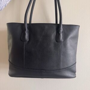 Amen Black  Pebbled Leather Shoulder Bag ~ Super Soft Leather
